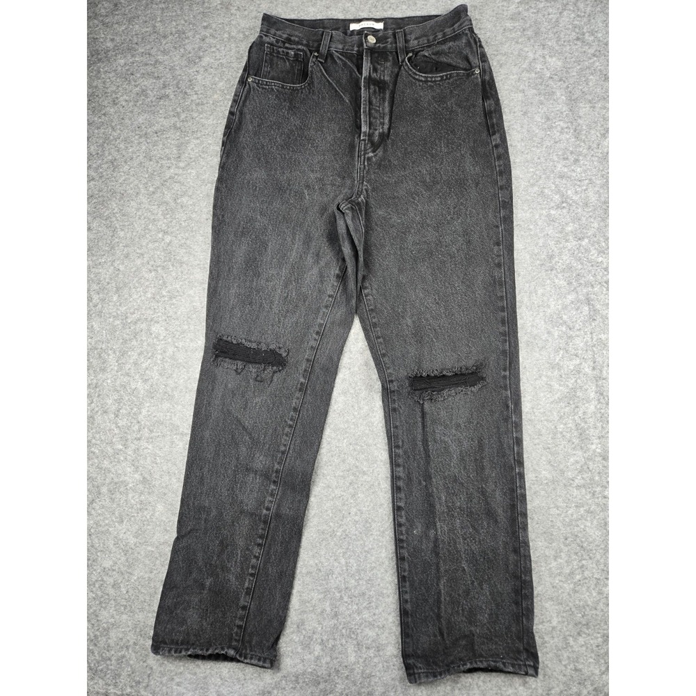 Pacsun Women's Size 29‎ Black Wash High Rise Ripped Knee Dad Jean Distressed Y2K